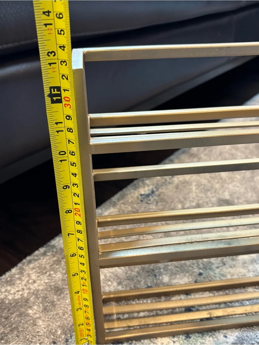 Gold Metal Tiered Organizer Shelf